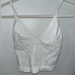 White spaghetti strap tank top